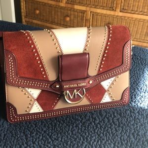 Michael Kors Studded Patchwork Crossbody Purse